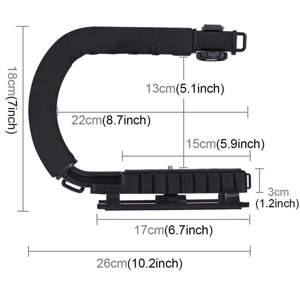 PULUZ PKT3012 Stabilizing Handle Bracket for DV Camcorder/DSLR Camera-7