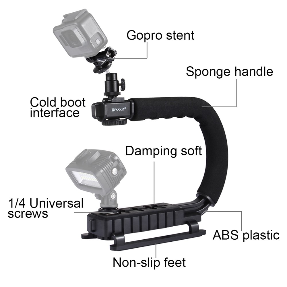 PULUZ PKT3012 Stabilizing Handle Bracket for DV Camcorder/DSLR Camera-8