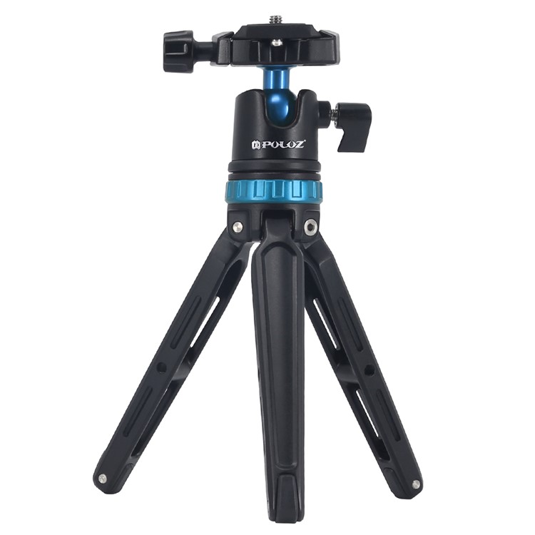 PULUZ Mini Adjustable Metal Desktop Tripod Mount with 360 Degree Ball Head for DSLR & Digital Cameras - Blue-2