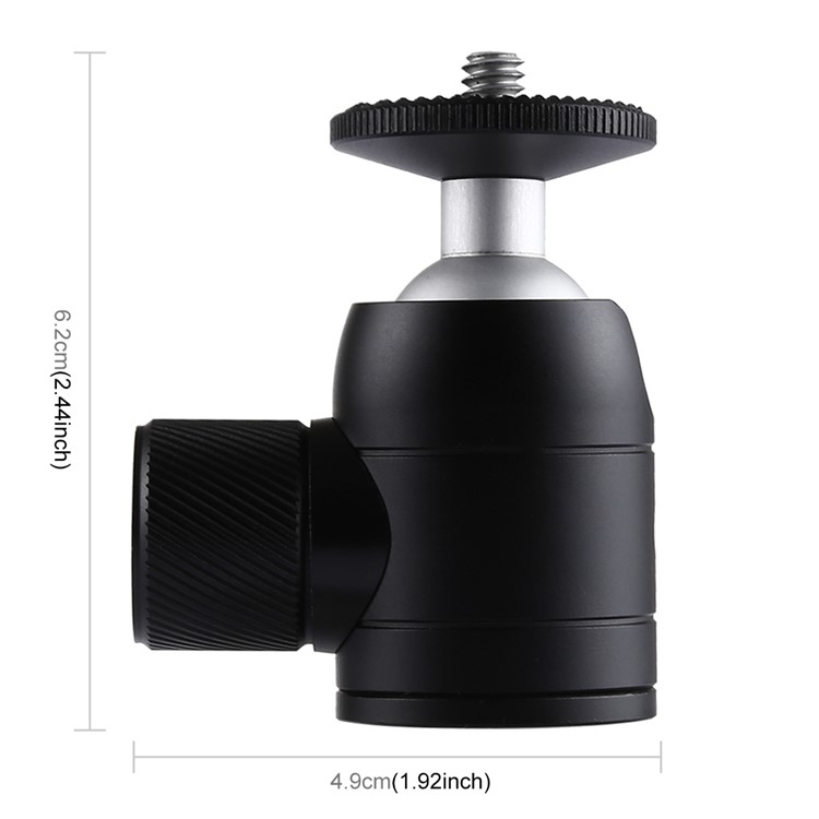 PULUZ 360 Degree Rotation Pocket Metal Desktop Tripod Mount with 1/4 inch Screw for DSLR & Digital Cameras, Max Load: 2kg-3