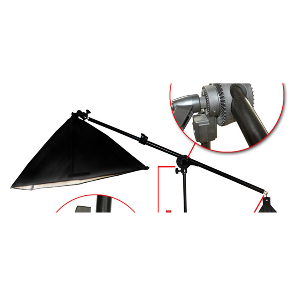 Studio Fotografico Kit Dome Stand Light Croce Croce With Peso Bag Foto Studio Asta di Estensione 70-140 cm - Nessun Gancio