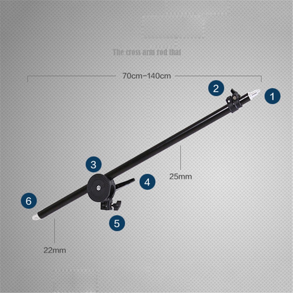 Kit De Cúpula Do Estúdio De Fotografia Suporte De Luz Braço Cruzado Com Saco De Peso Haste De Extensão De Estúdio De Fotografia 70-140 Cm - Nenhum Gancho-5