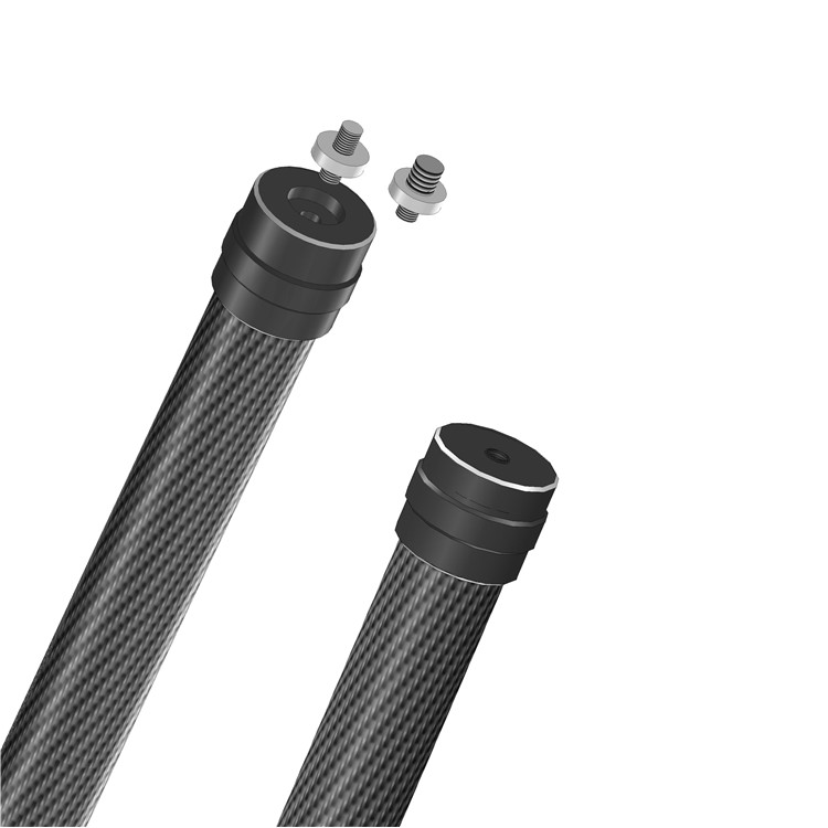 Carbon Fiber Extension Stick Rod Bar for DJI Osmo Mobile 3/2/Feiyu Vimble 2 Smooth 4 - Black-3