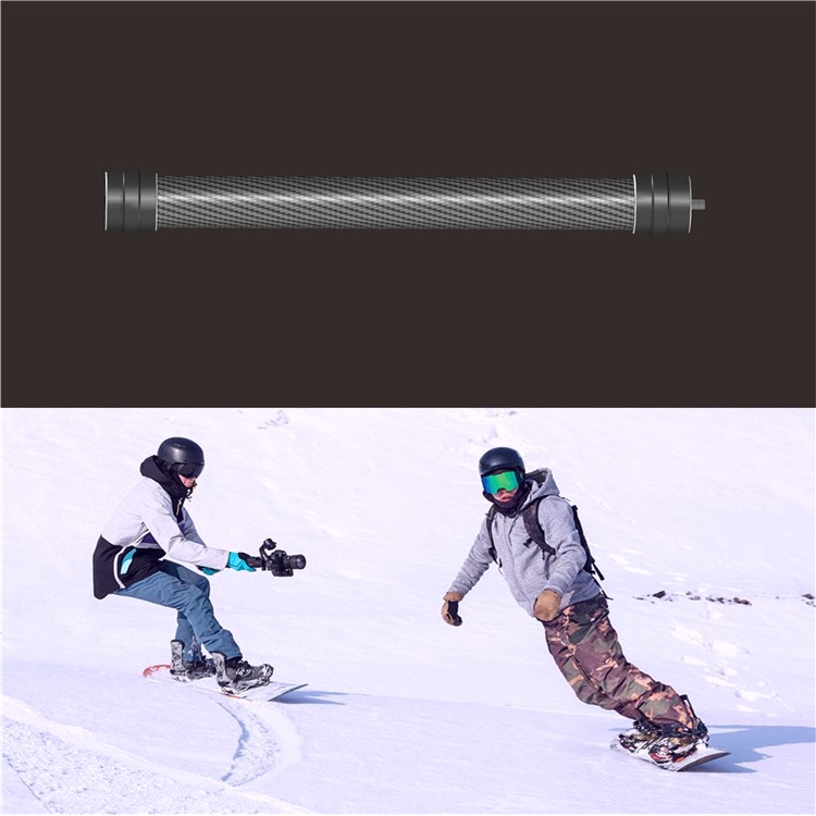 Carbon Fiber Extension Stick Rod Bar for DJI Osmo Mobile 3/2/Feiyu Vimble 2 Smooth 4 - Black-7