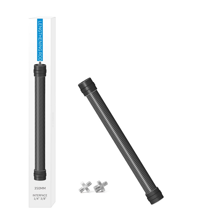 Carbon Fiber Extension Stick Rod Bar for DJI Osmo Mobile 3/2/Feiyu Vimble 2 Smooth 4 - Black-8