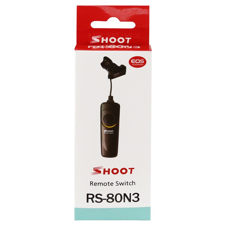 SHOOT Remote Shutter Release for Canon EOS RS-80N3/5D2/7D/50D/6D/1DS/5D3 Durable Shutter Line-7