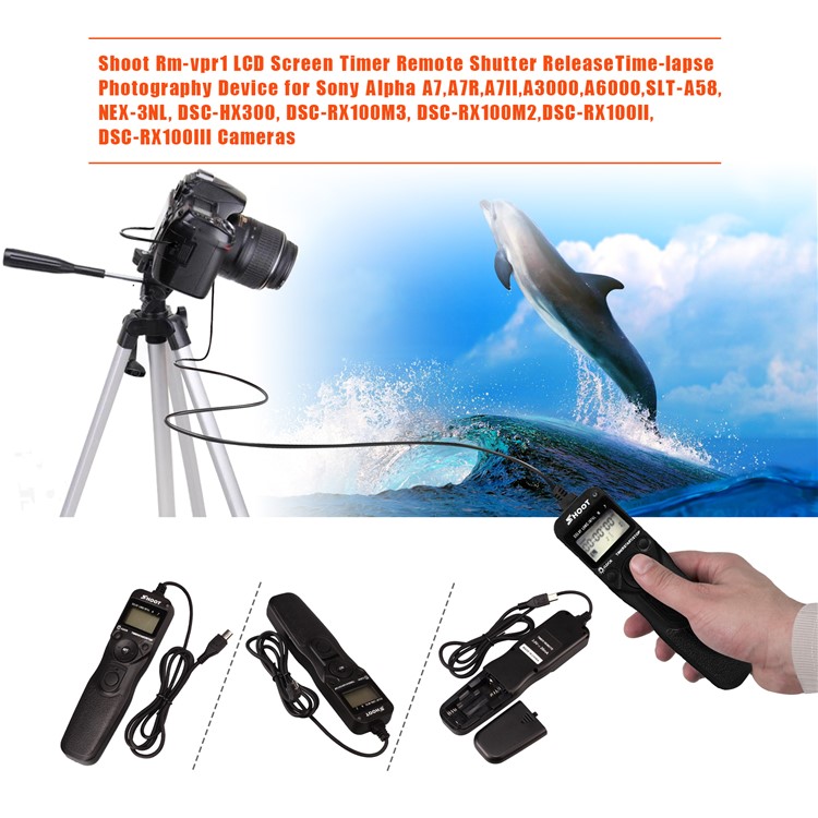 SHOOT RM-VPRI LCD Timer Remote Control for Sony Alpha A7 A7R A5000 A6000 Shutter Release-3