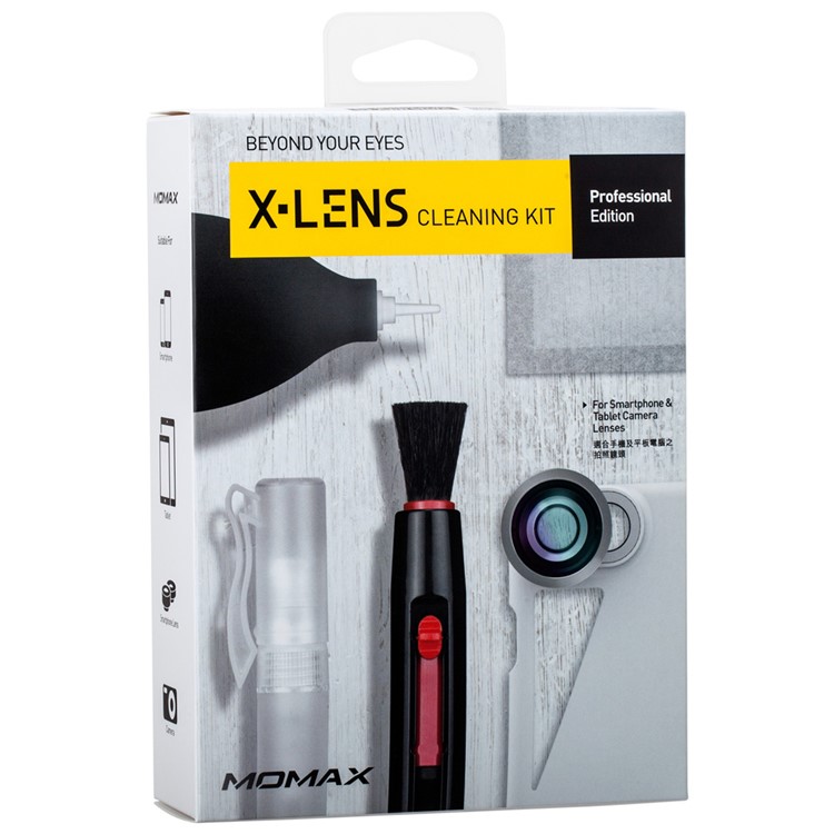 MOMAX Dust Blower + Brush Carbon Pen + Liquid Lens Cleaner + Cleaning Tissue 4-in-1 Camera Lens Cleaning Kit-18