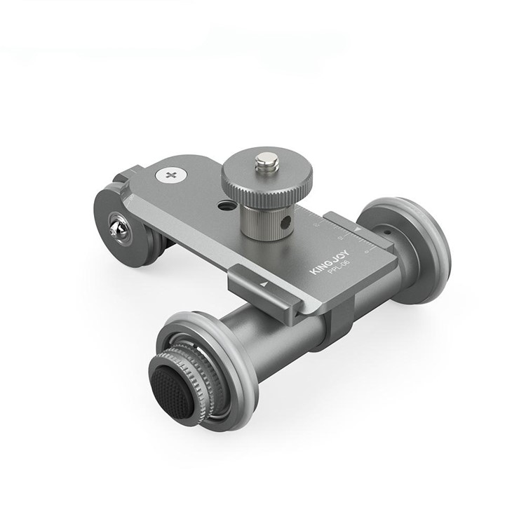 KINGJOY PPL-06 Mini Motorized Electric Track Slider Dolly Car 3-Wheel Video Pulley Rolling Skater for DSLR Camera-1