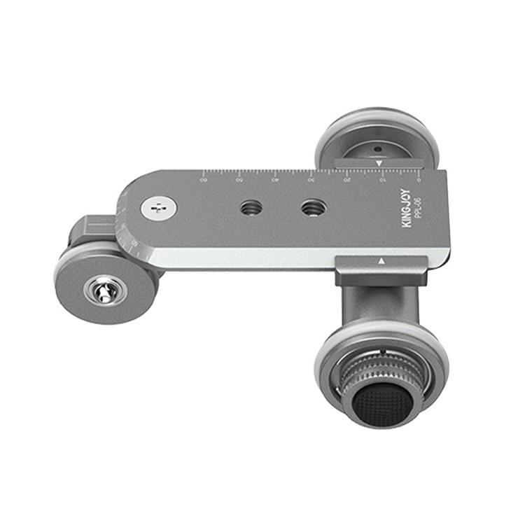 KINGJOY PPL-06 Mini Motorized Electric Track Slider Dolly Car 3-Wheel Video Pulley Rolling Skater for DSLR Camera-4