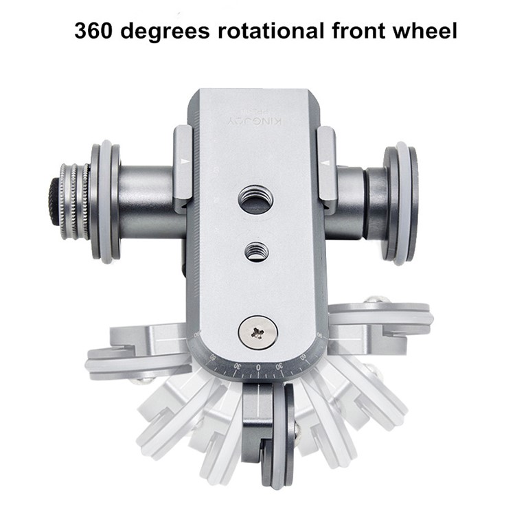 KINGJOY PPL-06 Mini Motorized Electric Track Slider Dolly Car 3-Wheel Video Pulley Rolling Skater for DSLR Camera-9