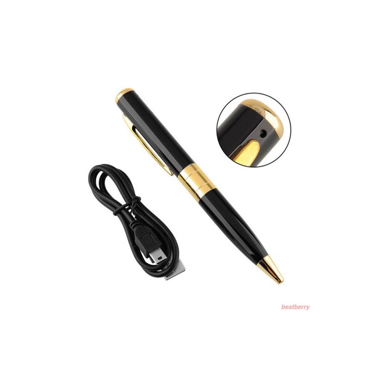 Mini Spy Pen HD Cam Camera Video USB DVR Recording Hidden SpyCam Writing Pen - Gold-3