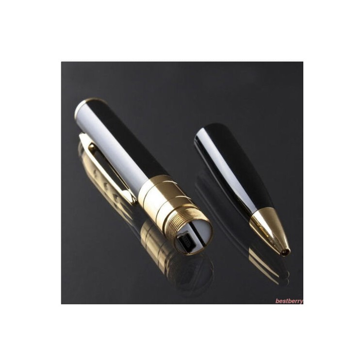 Mini Spy Pen HD Cam Camera Video USB DVR Recording Hidden SpyCam Writing Pen - Gold-4