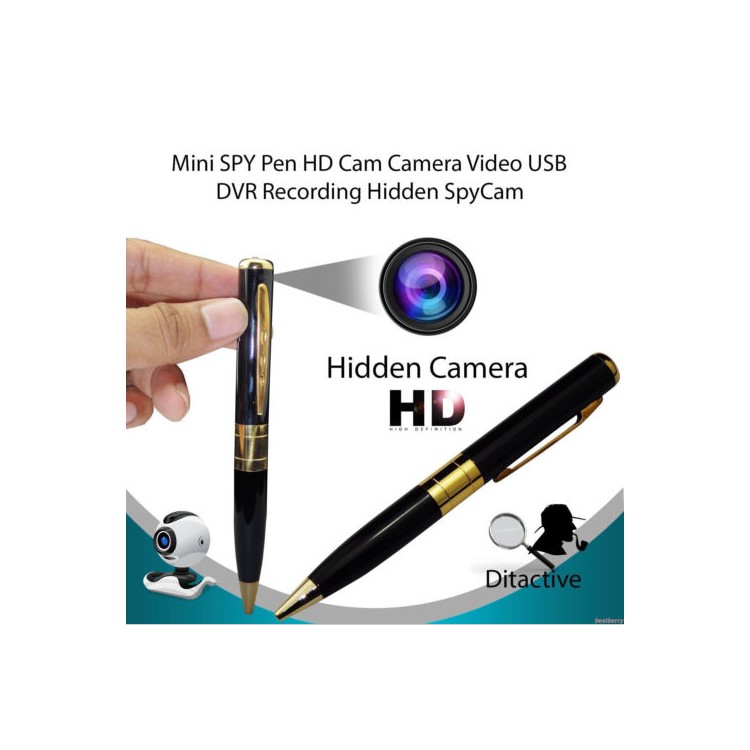 Mini Spy Pen HD Cam Camera Video USB DVR Recording Hidden SpyCam Writing Pen - Gold-6