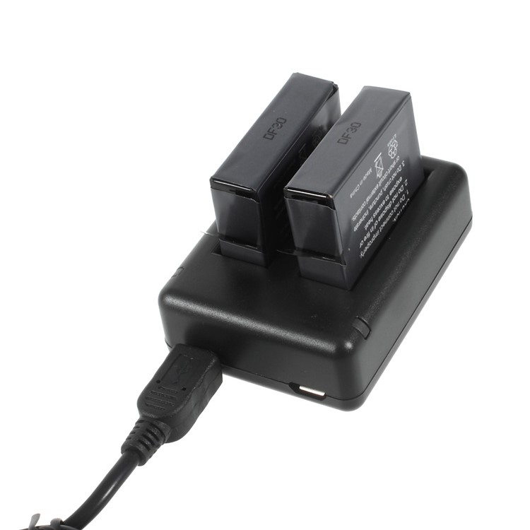 Dual Battery Charger + 4PCs Batteries + Mini USB Cable Kit for GoPro Hero 4-8