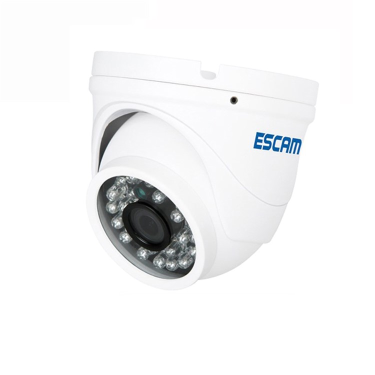 ESCAM QD520 720P 10m IP65 Dome CCTV IP Camera with 24pcs Leds - EU Plug-2