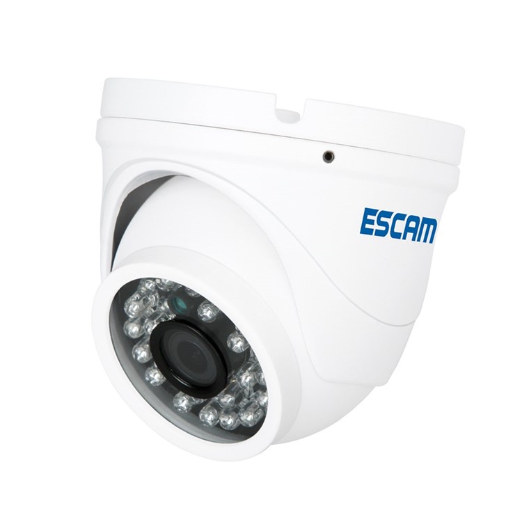 ESCAM QD520 720P 10m IP65 Dome CCTV IP Camera with 24pcs Leds - EU Plug-8