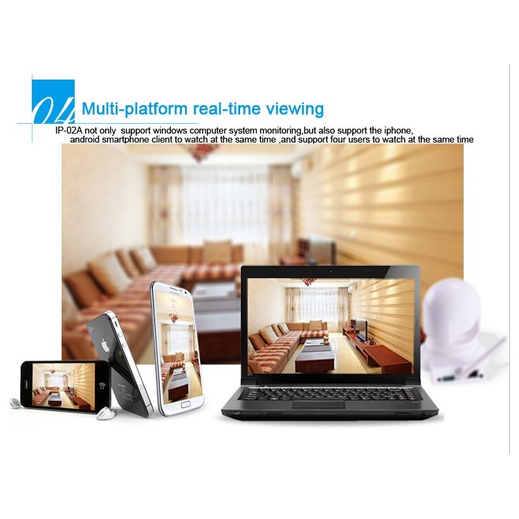 720P HD 1.3MP WI-FI CCTV Indoor IP Network Camera, 1/4" CMOS 10m IR IP-02A White Shell - EU Plug-12