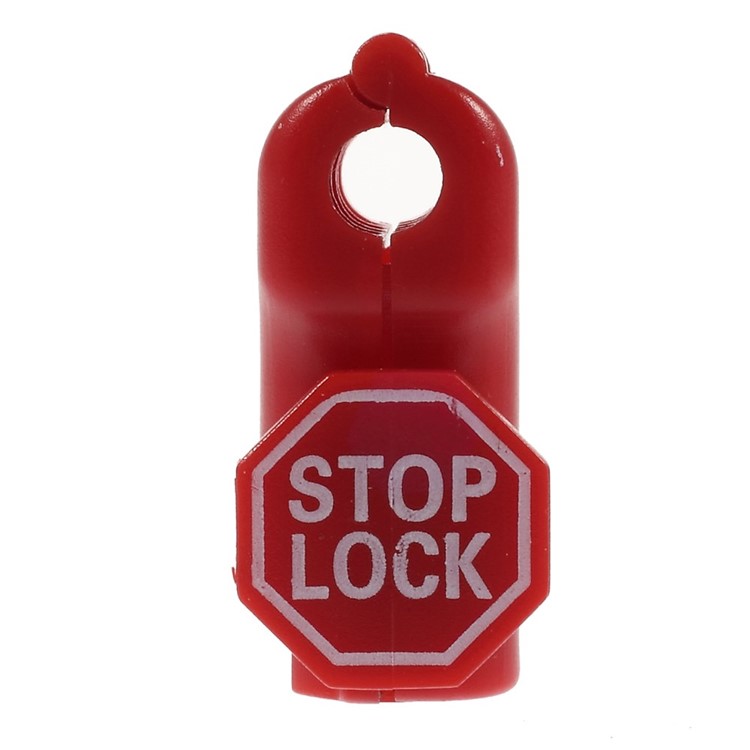 20PCS 4502 Magnetic Anti-theft Stop Locks for Display Hook, Diameter of Hole: 6mm - Red-1