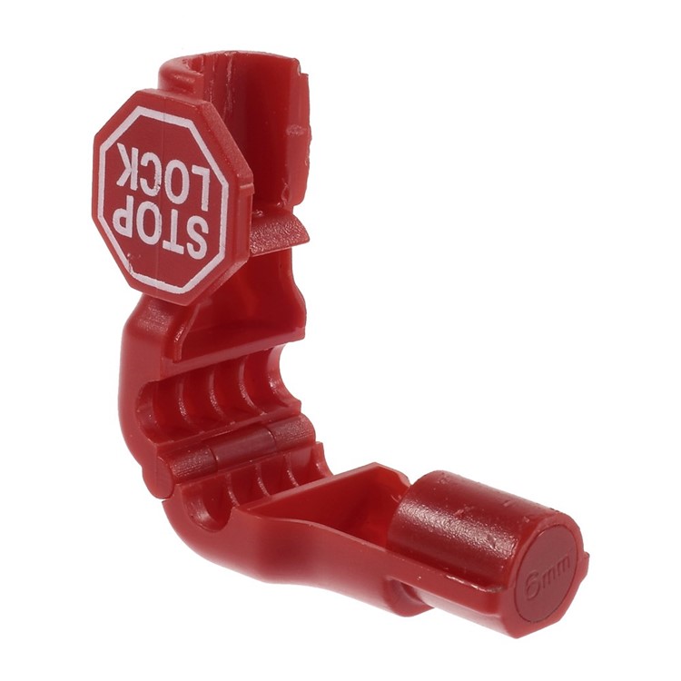 20PCS 4502 Magnetic Anti-theft Stop Locks for Display Hook, Diameter of Hole: 6mm - Red-2