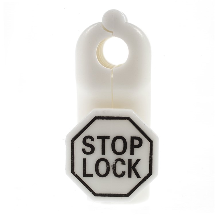 20PCS 4502 Magnetic Anti-theft Stop Locks for Display Hook, Diameter of Hole: 6mm - White-1