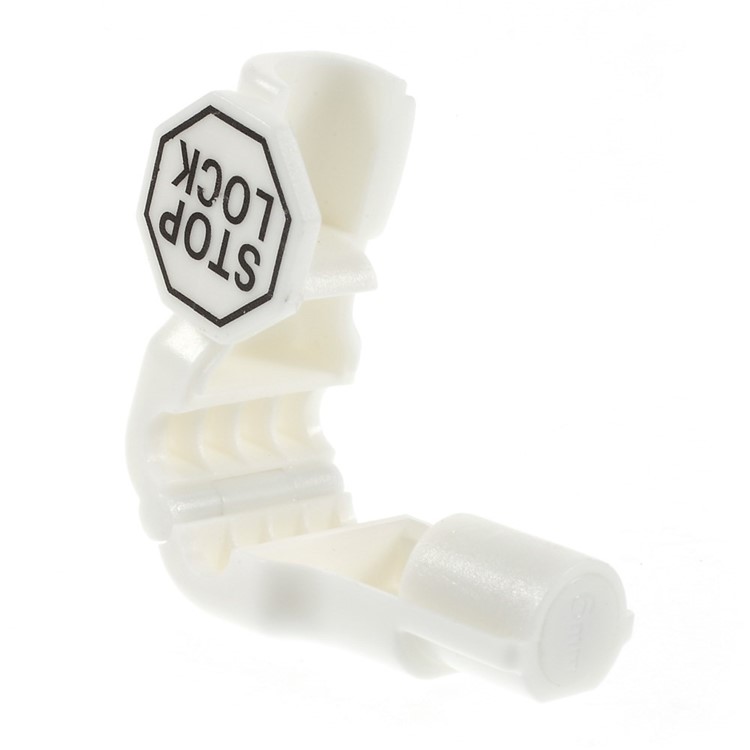 20PCS 4502 Magnetic Anti-theft Stop Locks for Display Hook, Diameter of Hole: 6mm - White-2