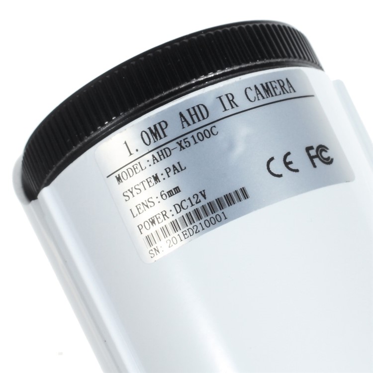 CCTV AHD 720P 1.0MP Outdoor IR Camera 24-LED IR 20m with Bracket IR-CUT (AHD-X5100C) - 3.6mm Lens / PAL-5