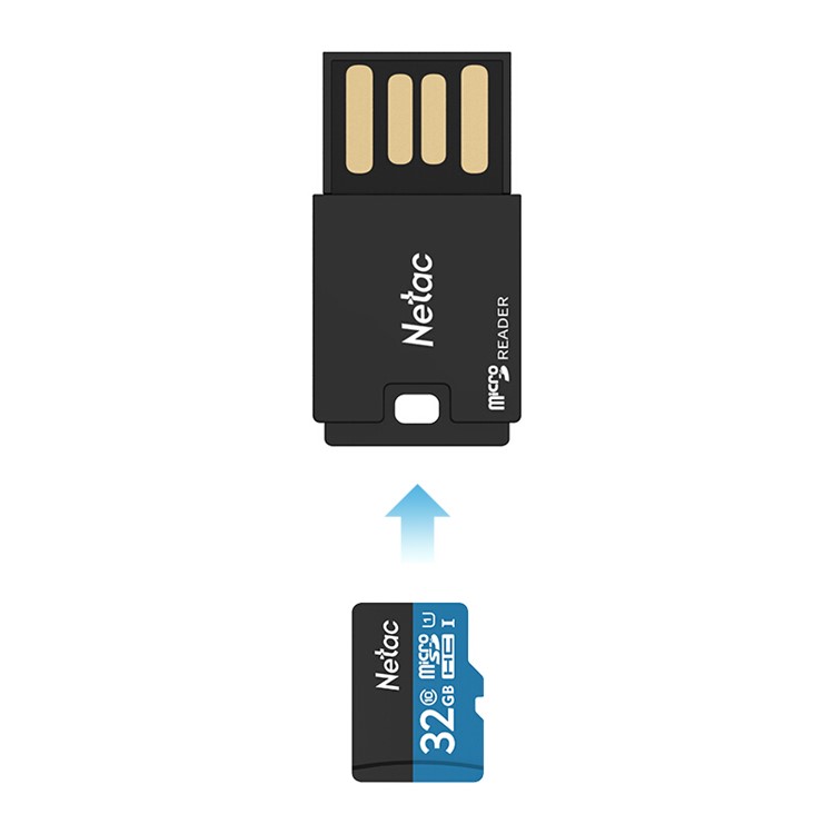 NETAC P500 Class 10 32GB Micro SD TF Card + Card Reader + SD Adapter-2