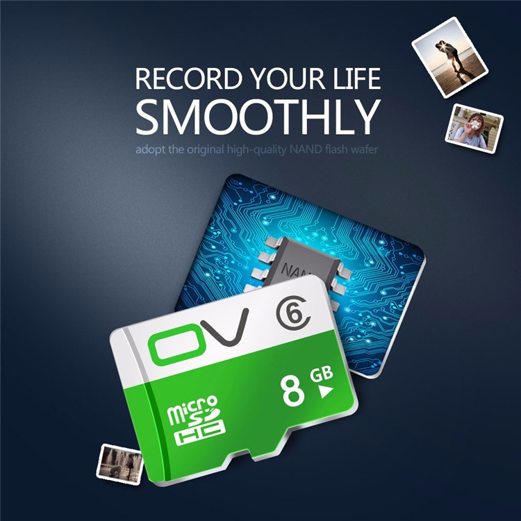 Tarjeta De Memoria Flash OV 8GB De Alta Velocidad Tarjeta Micro SD Clase 6-6