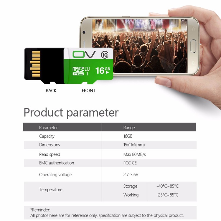 OV 16GB Micro SD Card High Speed Class 10 UHS-I Micro SD TF Card-5