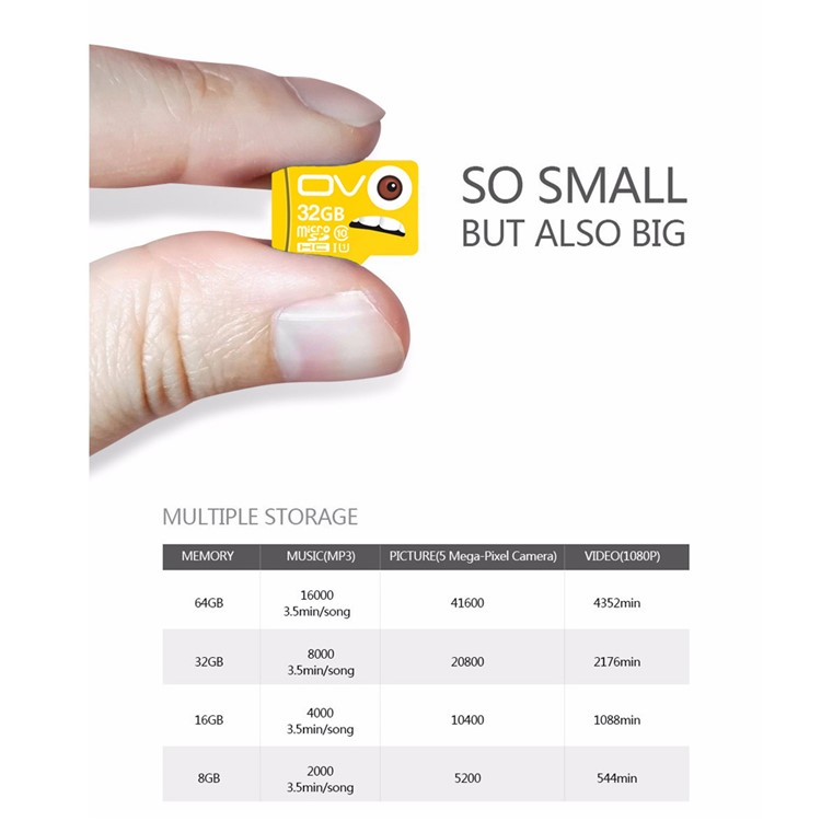 OV 32GB 80MB / S Tarjeta de memoria de alta velocidad de clase 10 TF / Micro SDHC-7