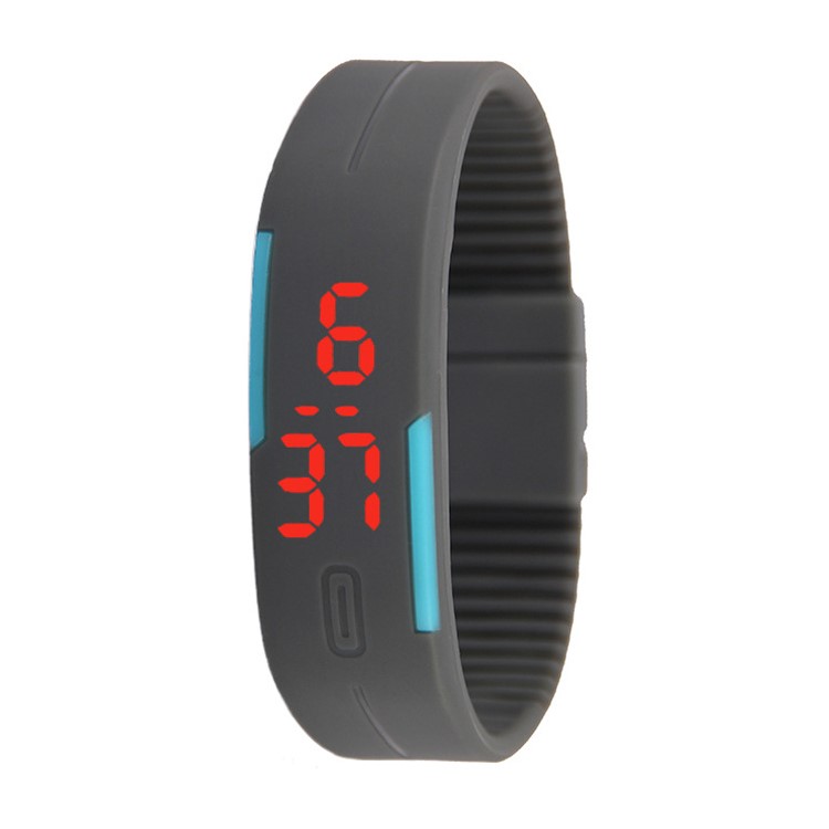 Touch Control LED Watch Digital Bracelet Outdoor Wristband - Grey-1