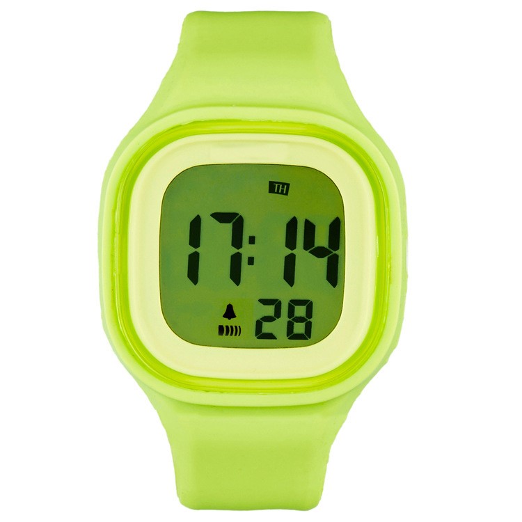 Helle Süßigkeit-Farbe 50M wasserdichte Sport-Digitaluhr mit Silikon-Band - Grün-2