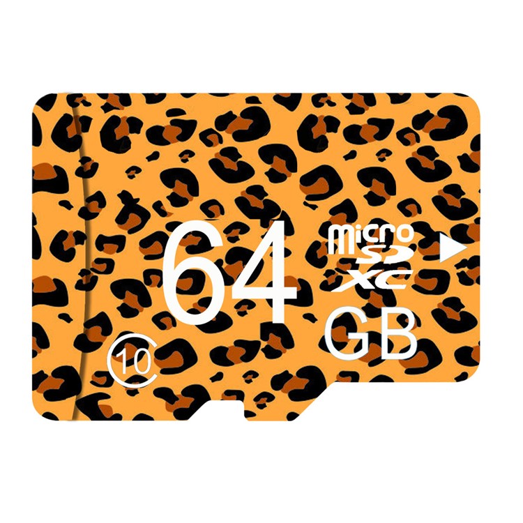 CEMOO Leopard Print Series 64GB Class 10 Micro SD Flash Card with Adapter-1