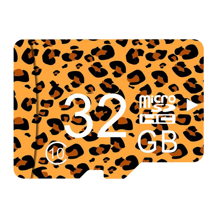 CEMOO Leopard Print Series 32GB High Speed Micro SDXC Card Memory Card Class 10 with Adapter-1