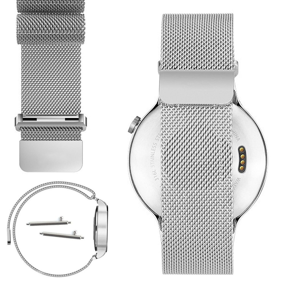 Mesh Milanese Stainless Steel Magnetic Watch Strap Replacement for Huawei Watch - Silver Color-1