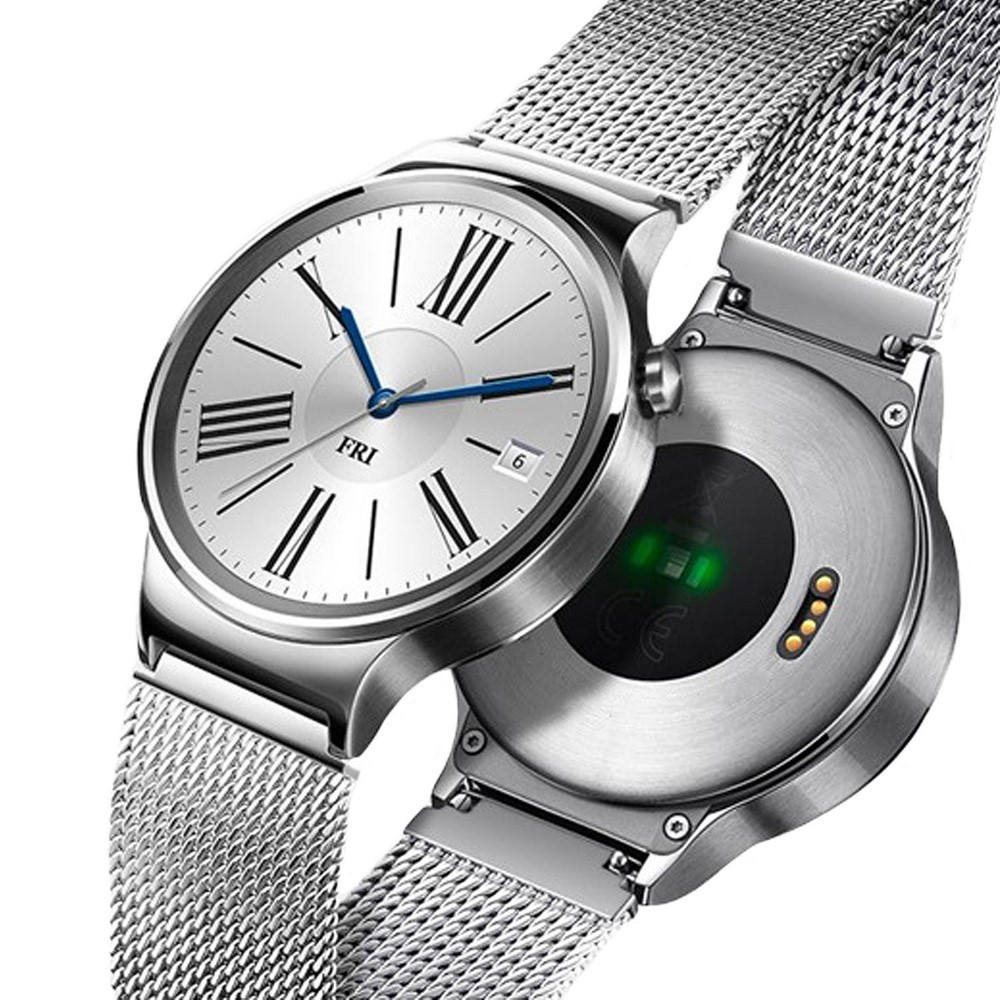 Mesh Milanese Stainless Steel Magnetic Watch Strap Replacement for Huawei Watch - Silver Color-3