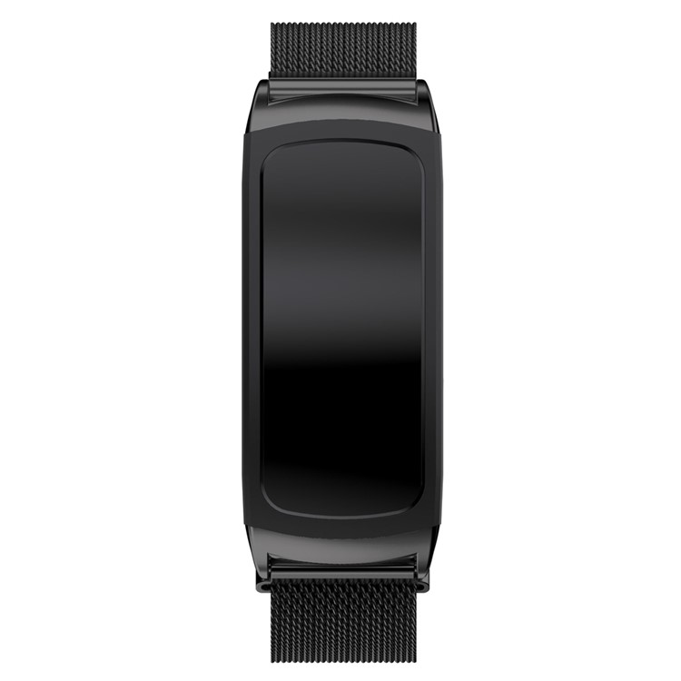 Mesh Design Magnetic Milanese Stainless Steel Watch Band for Samsung Gear Fit 2 SM-R360 - Black-3