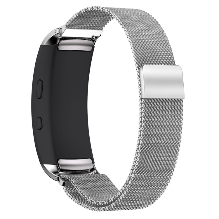 Mesh Design Magnetic Milanese Luxury Stainless Steel Watch Band for Samsung Gear Fit 2 SM-R360 - Silver Color-1