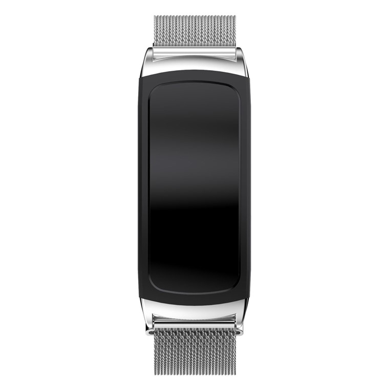 Mesh Design Magnetic Milanese Luxury Stainless Steel Watch Band for Samsung Gear Fit 2 SM-R360 - Silver Color-3