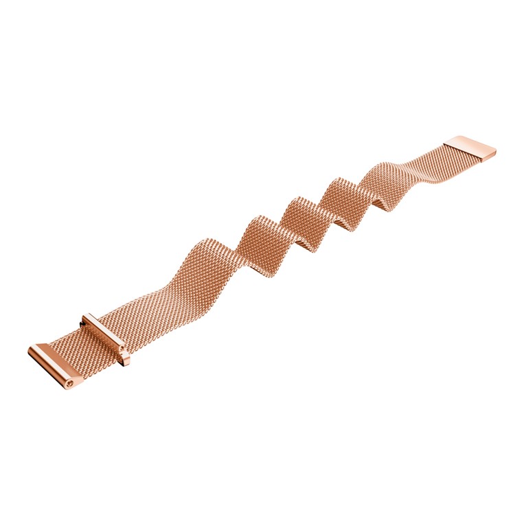 Mesh Design Magnetic Milanese Stainless Steel Watch Band Bracelet for Samsung Gear Fit 2 SM-R360 - Rose Gold Color-3