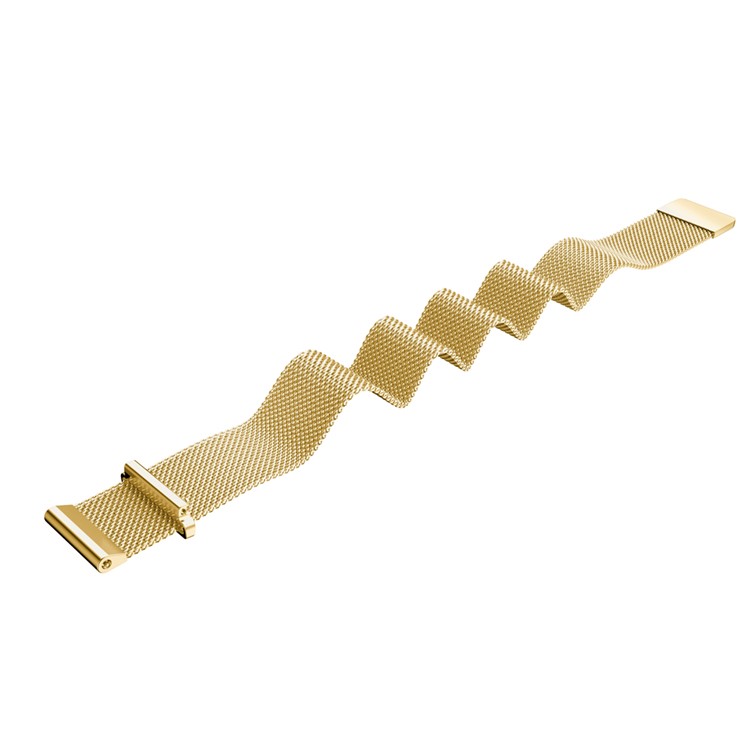 Mesh Design Magnetic Milanese Stainless Steel Watchband Wrist Strap for Samsung Gear Fit 2 SM-R360 - Gold Color-3