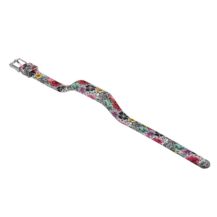Pattern Printing Flexible Silicone Wrist Watch Strap for Fitbit Flex 2 - Colorized Flowers-2