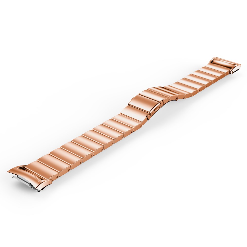 Bracciale in Acciaio Inossidabile 316L Con Fibbia a Farfalla Per Attrezzatura Samsung Fit 2 SM-R360 - Colore Oro Rosa-2