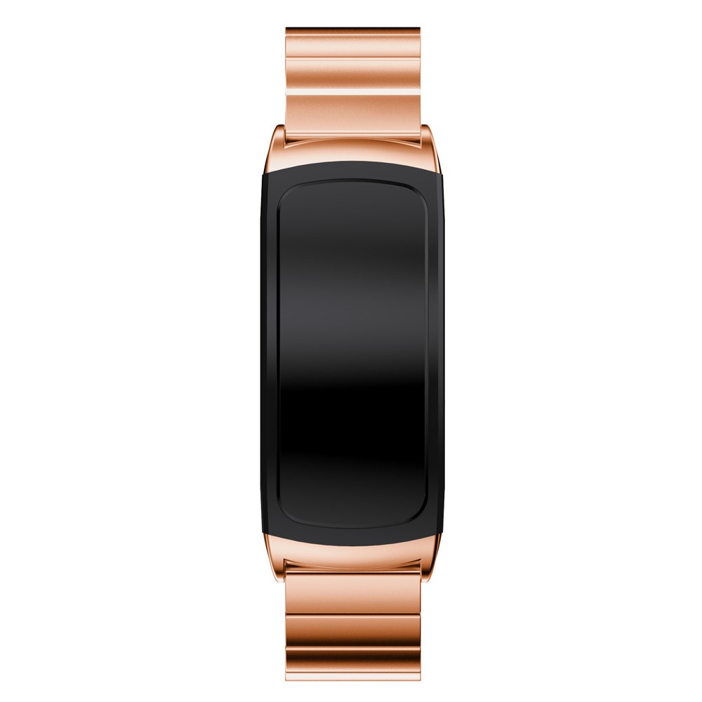 Bracciale in Acciaio Inossidabile 316L Con Fibbia a Farfalla Per Attrezzatura Samsung Fit 2 SM-R360 - Colore Oro Rosa-4