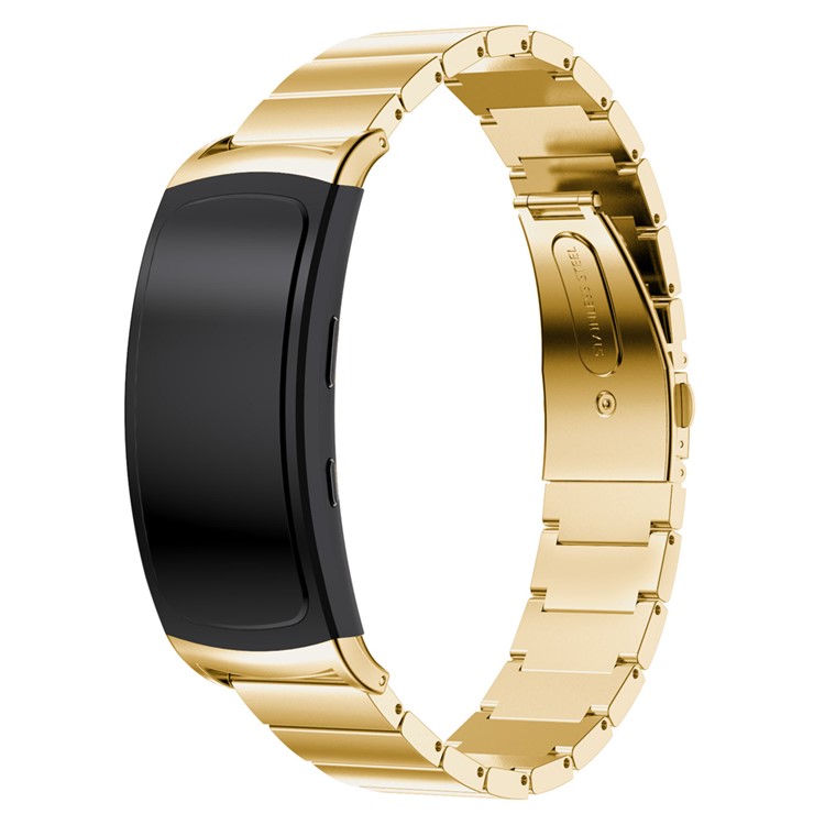316L Stainless Steel Wrist Band with Butterfly Buckle for Samsung Gear Fit 2 SM-R360 - Gold Color-1