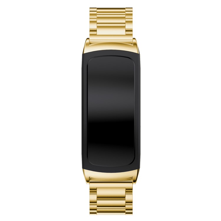 Stainless Steel Watch Strap Replacement with Butterfly Buckle for Samsung Gear Fit 2 SM-R360 - Gold Color-3