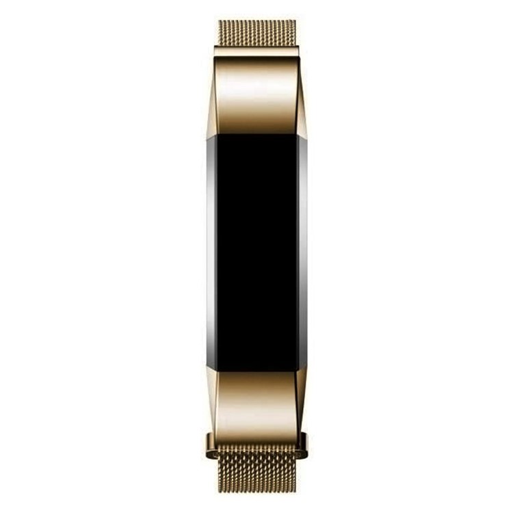 For Fitbit Alta Mesh Magnetic Milanese Stainless Steel Bracelet Strap - Champagne Gold Color-4