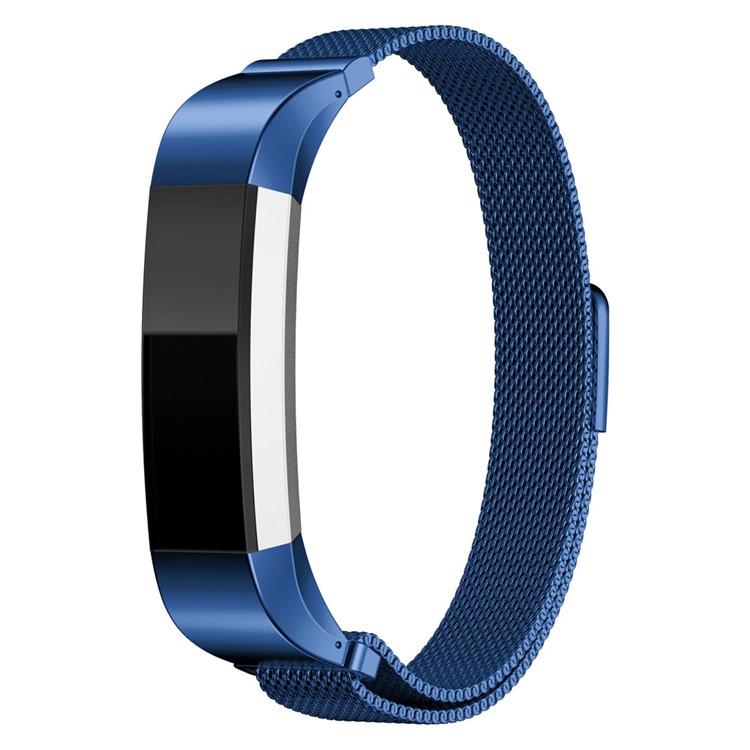For Fitbit Alta Mesh Magnetic Milanese Stainless Steel Wristband - Blue-3