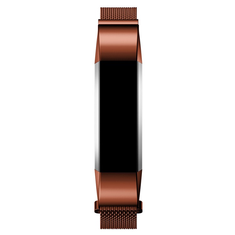 For Fitbit Alta Mesh Milanese Stainless Steel Magnetic Wrist Band - Coffee-4